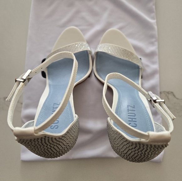 SCHUTZ Rhinestone Heeled Sandals - Picture 10 of 10